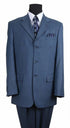 Men’s Saphire Steel Blue 3-Button Suit