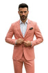 Men’s Slim Fit Stretch Suit – Salmon 