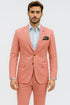 Men’s Slim Fit Stretch Suit – Salmon 