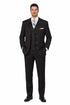 Men’s Vintage Vested Gangster Pinstripe Suit – Black & White 3-Piece Classic Fit