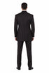 Men’s Vintage Vested Gangster Pinstripe Suit – Black & White 3-Piece Classic Fit