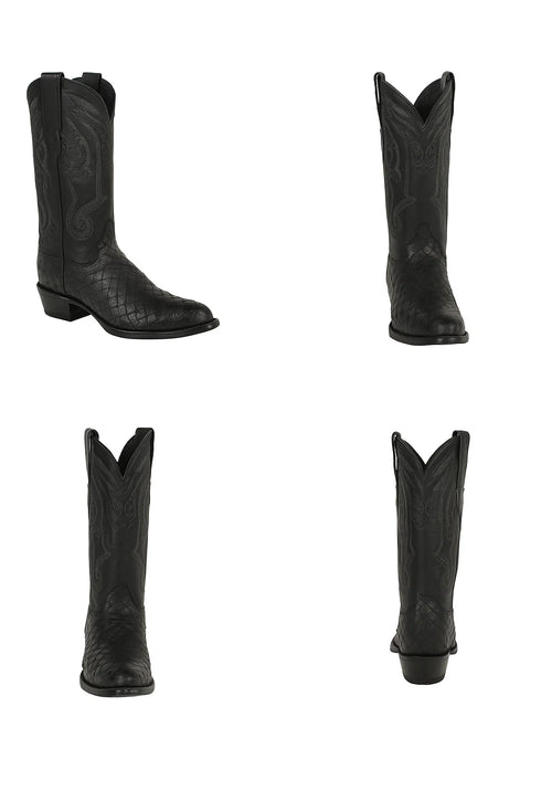 Men's Wild West Ostrich Skin J Toe Boots 29903-A