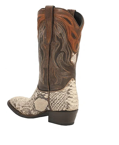 Men's Wild West Python Skin J Toe Boots 29957