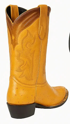 Men's Wild West Smooth Ostrich Skin J Toe Boots 29904