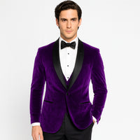 Men's Cheap Priced Big And Tall Purple Blazers Velvet - Mens Big and Tall Sport Coat - Sport Jacket