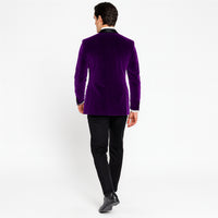 Men's Cheap Priced Big And Tall Purple Blazers Velvet - Mens Big and Tall Sport Coat - Sport Jacket