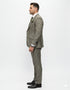 Statement Suits - Wool Suits - Peak Lapel Suits - Ticket Pocket - Modern Fit - Olive Suit