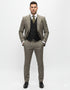 Statement Suits - Wool Suits - Peak Lapel Suits - Ticket Pocket - Modern Fit - Olive Suit