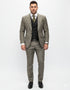 Statement Suits - Wool Suits - Peak Lapel Suits - Ticket Pocket - Modern Fit - Olive Suit