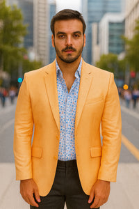 Men's Two Button Single Breasted Dylan Orange Fit Blazer