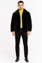 Mens Black Faux Fur Jacket – Luxury Winter Zip-Up Coat with Soft Plush Finish