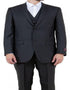 Men’s Black Sharkskin 3 Piece Suit, Single Breasted Notch Lapel Formal Wedding Business Suit