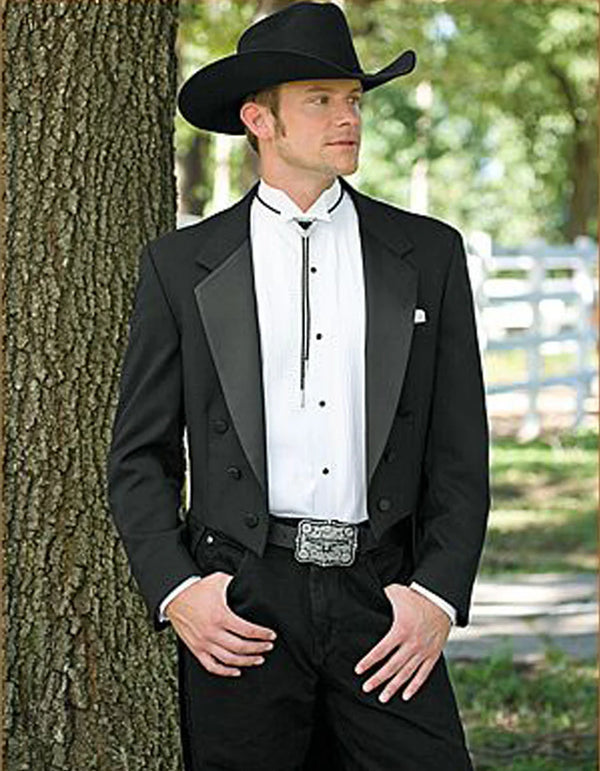 Mens Cowboy Tail Tuxedo in Black