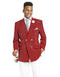 Mens Double Breasted Blazer in Color Red - Pinstripe Sportcoat