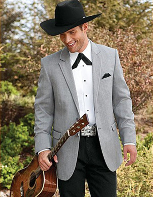 2 Button  Cowboy Dinner Jacket in Grey