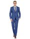 Mens Modern Fit Summer Wedding Suit Indigo Blue