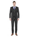 Mens Modern Fit Vested Suit Charcoal Grey