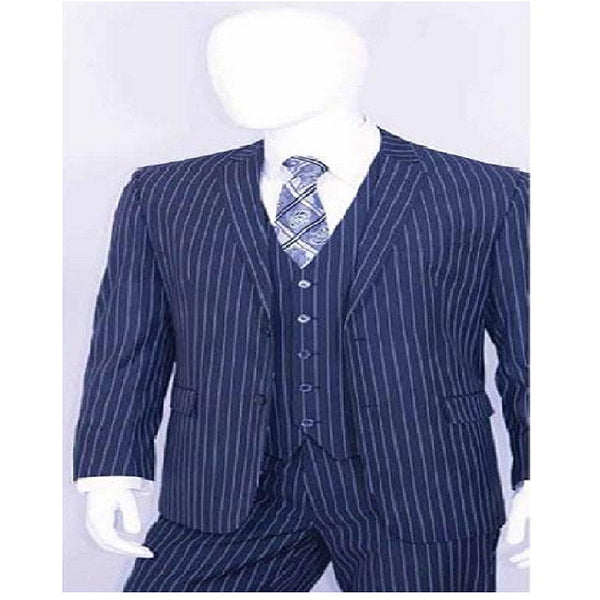 Teal Indigo Bright Blue Cobalt Blue And Pinstripe Suit