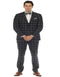 Mens Plaid Suit - Windowpane Pattern With Vest - Business Suit Hunter Green