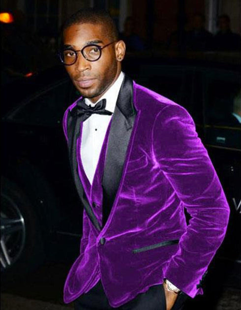 Purple Prom Suit - Purple Prom Outfit - Purple Prom Velvet  Tuxedo