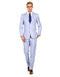 Mens Skinny Slim Suit Light Blue