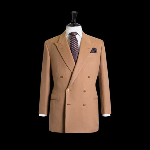 Mens 2 Button Lamb Wool Cashmere Vicuna overcoat