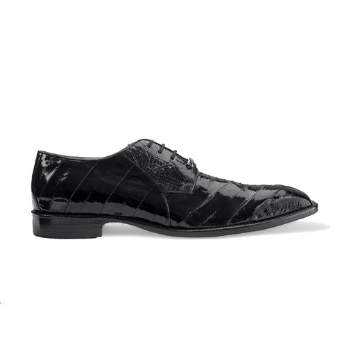 Mens Belvedere Nome Genuine Eel & Ostrich Lace Up Dress Shoe in Red