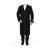 Mens Black Full Length 48  Long Big And Tall Overcoat / Topcoat