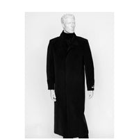 Mens Black Full Length Four Buttons  Coat Duster Maxi Coat