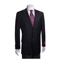 Mens Black Two Buttons Portly Blazer / Sport coat
