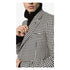 Mens Black & Wahite Houndstooth Single Breasted Coat