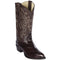 J Toe Cowboy Boots - J Toe Western Boots - Los Altos Boots - Mens Dress Cowboy Boot - Low Priced Mens Brown Eel Boots J-Toe- in   Brown