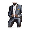 Mens Buttons Closure Single Breasted Shawl Lapel Overcoat