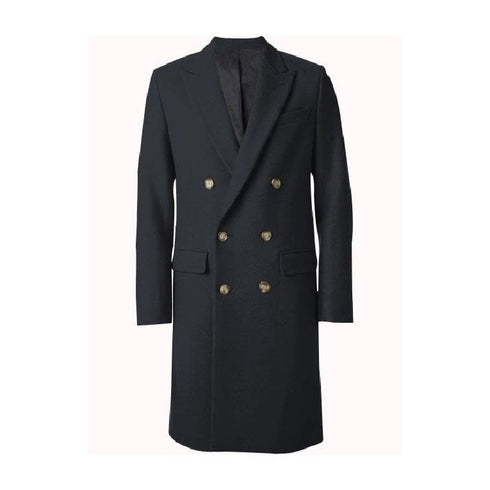 Mens Double Breasted Wide Peak Lapel 6 buttons Charcoal