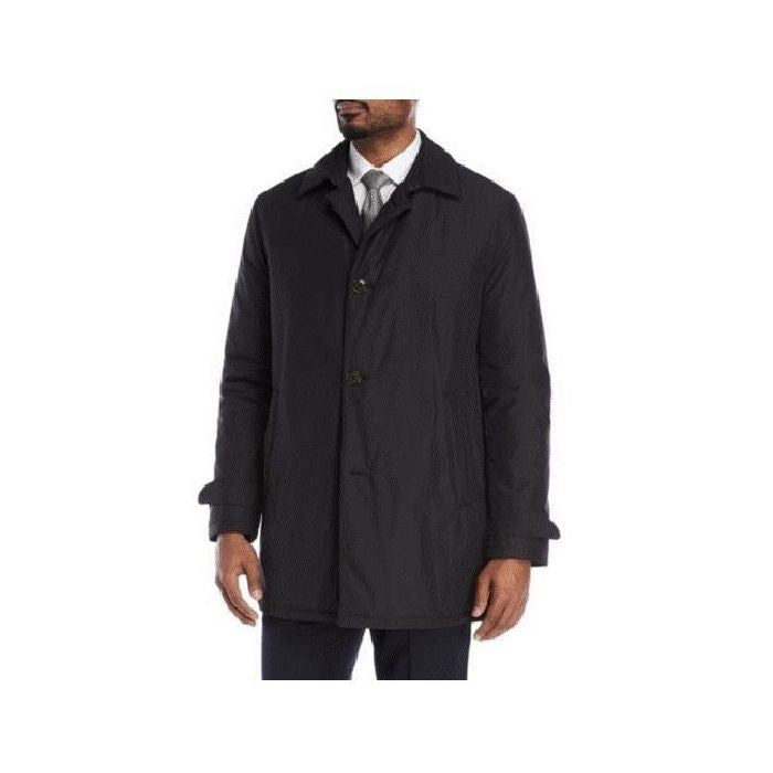 Men's Dress Coat Lerner ~ Edgar Trench Coat ~ Rain Coat 36 inch length Black main image 0