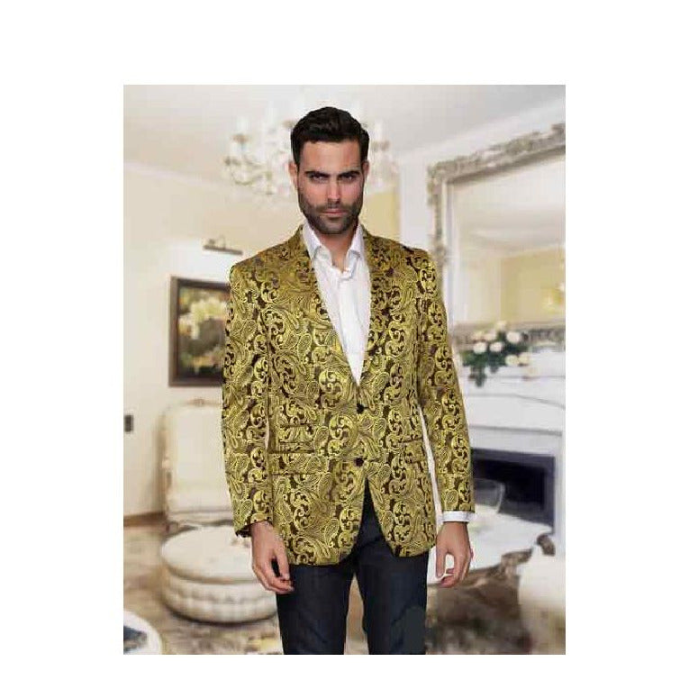 Gold lame jacket mens shop