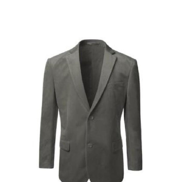 Mens Gray American Regular-Fit Two Button Velvet Blazer