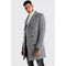 Mens Herringbone Topcoat - Dark Gray Topcoats