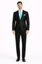 Mens Modern Fit Shiny Sharkskin Suit in Black