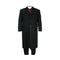 Mens Notch Lapel Full Length Topcoat in Black