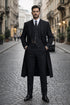 Mens Peaky Blinders Costume Thomas Shelby Pinstripe Outfit