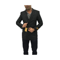 Mens Polka Dot Peak Lapel Blazer Sport Coat Blazer