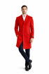 Mens Wool Red Overcoat
