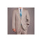 Mens Sand Herringbone Tweed 2-button Khaki Suit