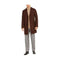 Mens Single Breasted Twill Overcoat Burgundy