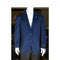 Mens Sport Coat Jacket Wool Patterned Fabric Two Button Navy