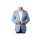Mens Tazio Light Blue With White Trim Slim Fit Wedding Blazer