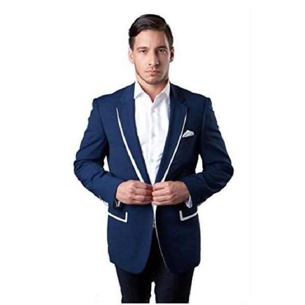 MEN'S TAZIO ABSTRACT DESIGN SLIM FIT FASHION JACKET BROWN