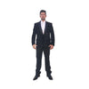 Mens Two Button Black Floral Pattern Sport Coat