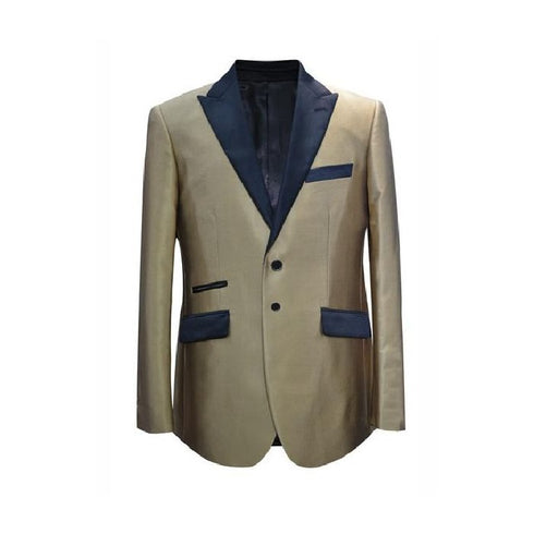 Mens Two Button Peak Lapel Champagne Sportcoat